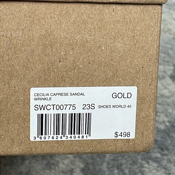 NIB Zadig & Voltaire Cecilia Caprese Sandal Gladiator Leather Gold Sz 40 - Picture 5 of 16